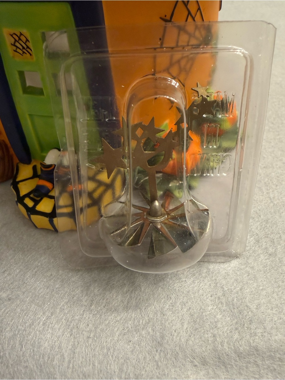 PartyLite Halloween Candle Holder Ceramic Pumpkin Witch House Retired Vintage - Picture 13 of 16